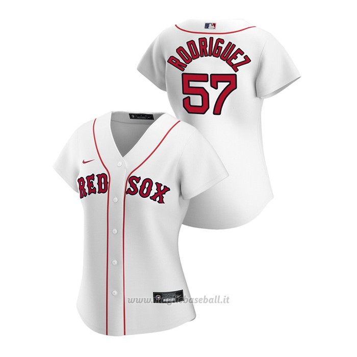Maglia Baseball Donna Boston Red Sox Eduardo Rodriguez 2020 Replica Primera Bianco